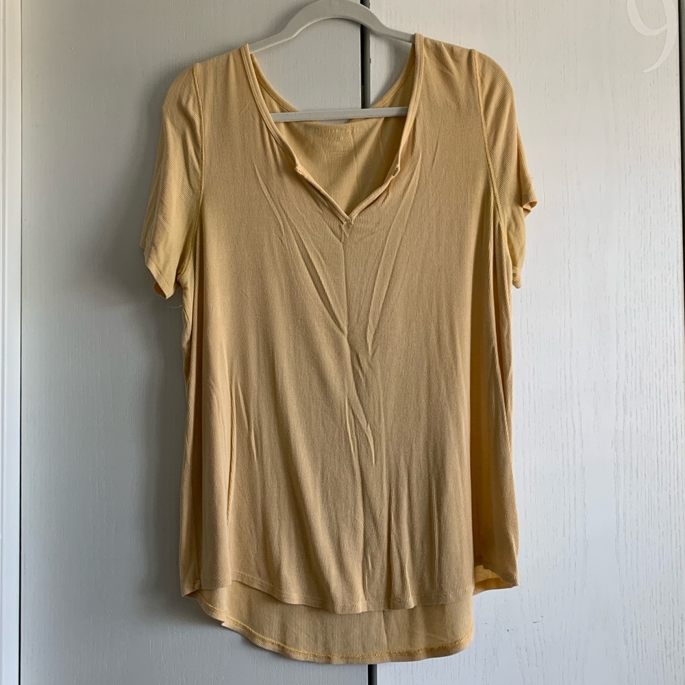 American Eagle Yellow Flowy T Shirt